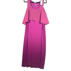 Liz Lange Maternity Maxi Dress Womens Size XL Pink Sleeveless NEW